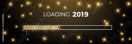 Loading 2019 Glitzer Sterne Funkeln Banner Header