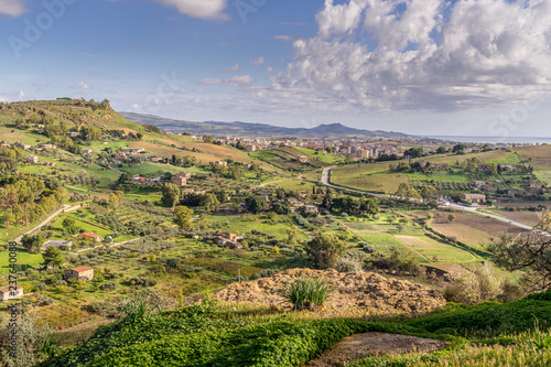 Panorama view of Sicily near Agrigento