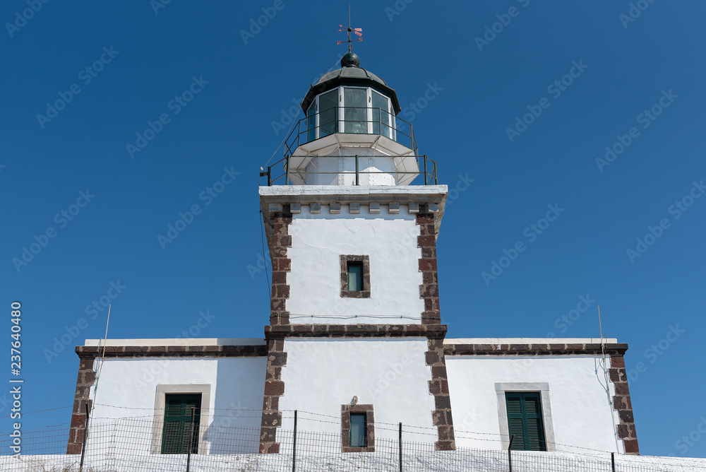 Akrotiri lighthouse - Santorini Cyclades island - Aegean sea - Greece Akrotiri lighthouse - Santorini Cyclades island - Aegean sea - Greece