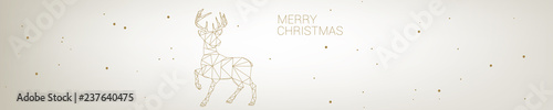 Banner goldener Weihnachtsgruß mit Rentier