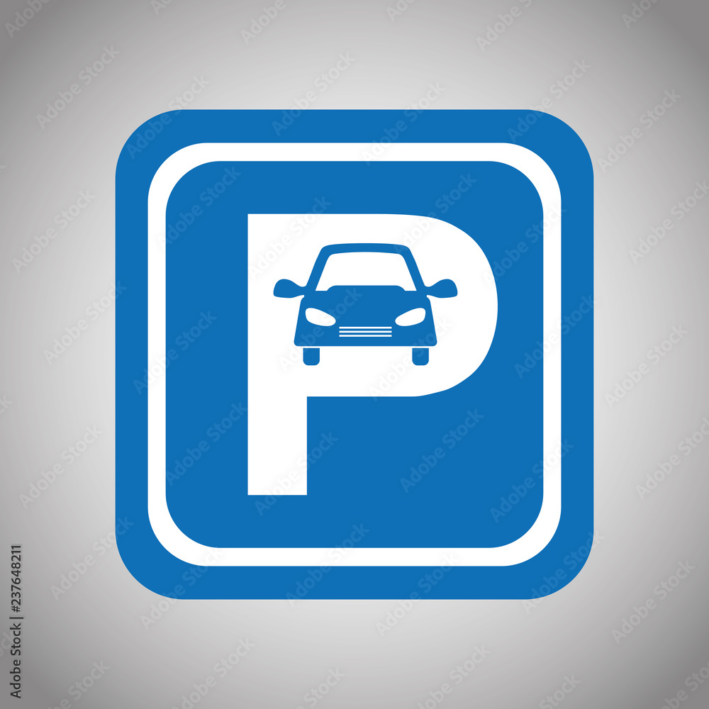 car with parking signal car with parking signal