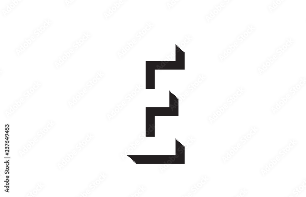 black and white e alphabet letter logo icon design black and white e alphabet letter logo icon design