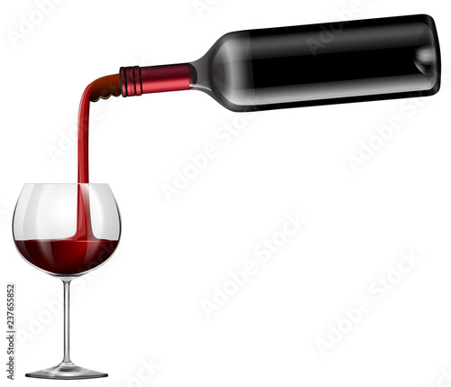 Pouring win in the glass