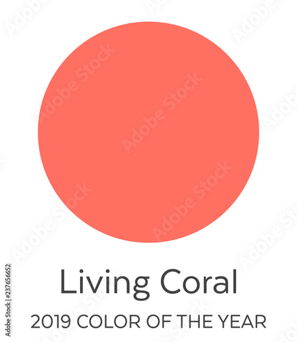 Living Coral Color Swatch  ...