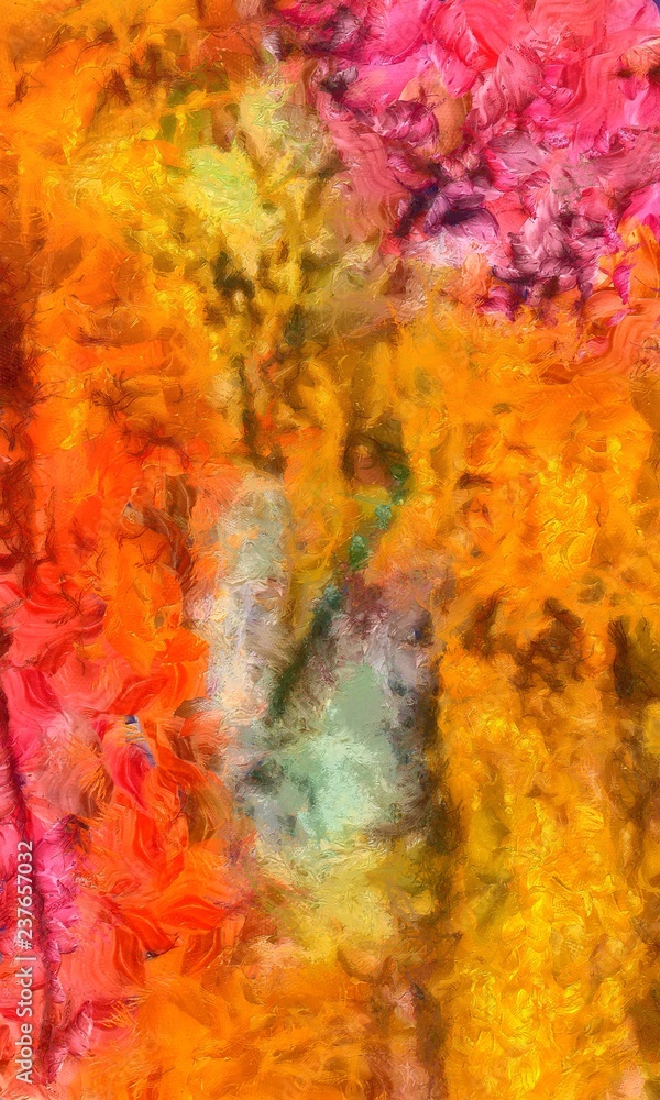 Grunge texture. Brush strokes. Close up oil paint on canvas. Dry brush. Simple textured pattern. Aged effect backdrop. Vintage retro style background. Hand drawn. Color palette.