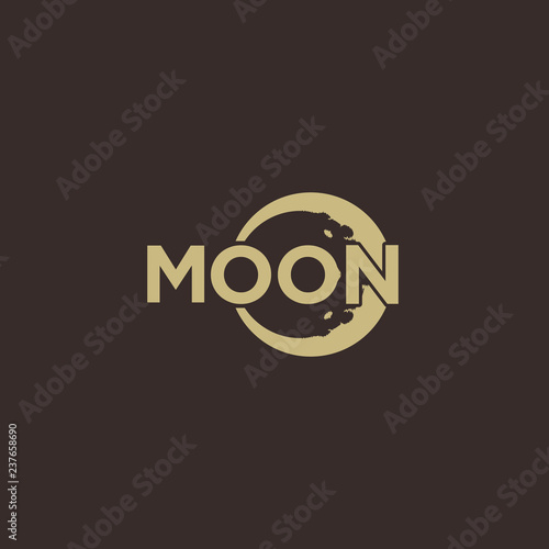Moon word mark logo design inspiration