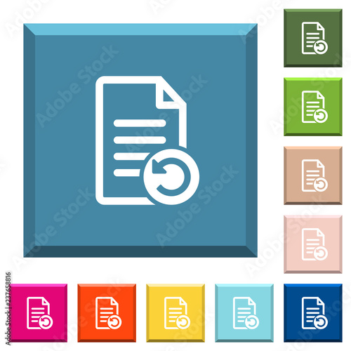 Undo document changes white icons on edged square buttons