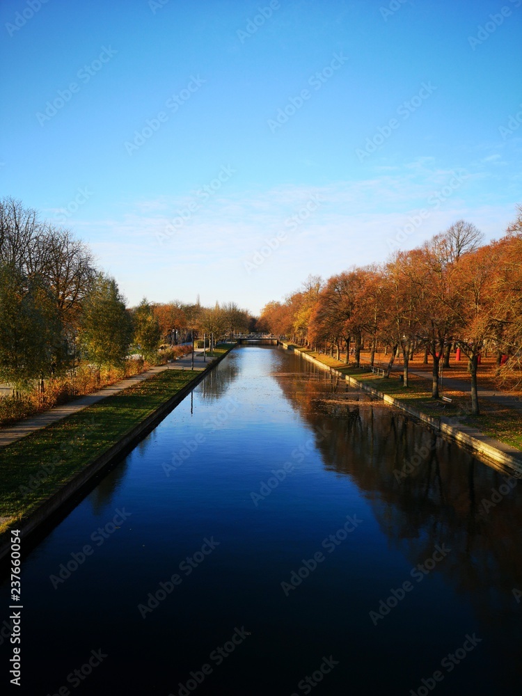 View of Citadel of Lille France during an autumn day