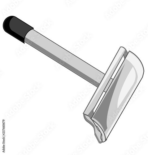 Tool for shaving on white background is insulated