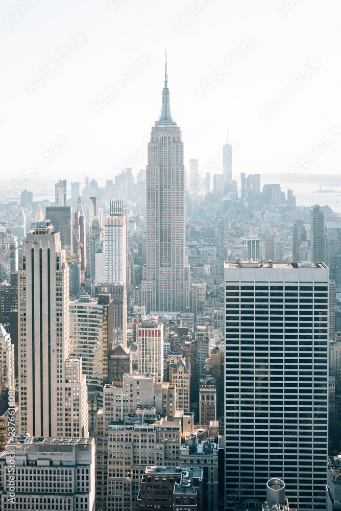 The Empire State Building and Midtown Manhattan skyline, in New York City