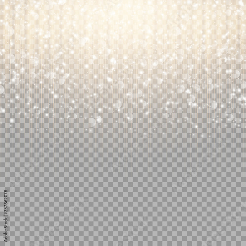 Golden stripes on a transparent background with bright sparkles for the New Year's design of congratulations