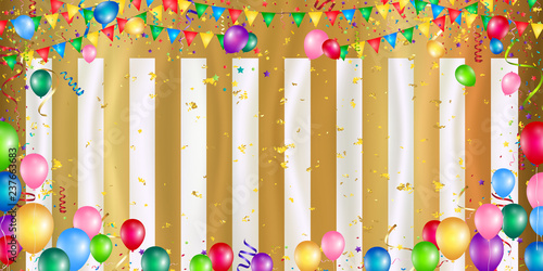 初売り　風船　幕　背景