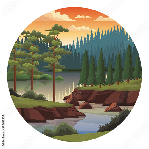Beautiful landscape scenery