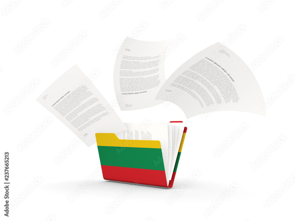 Folder with flag of lithuania Folder with flag of lithuania