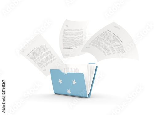 Fotografie Folder with flag of micronesia