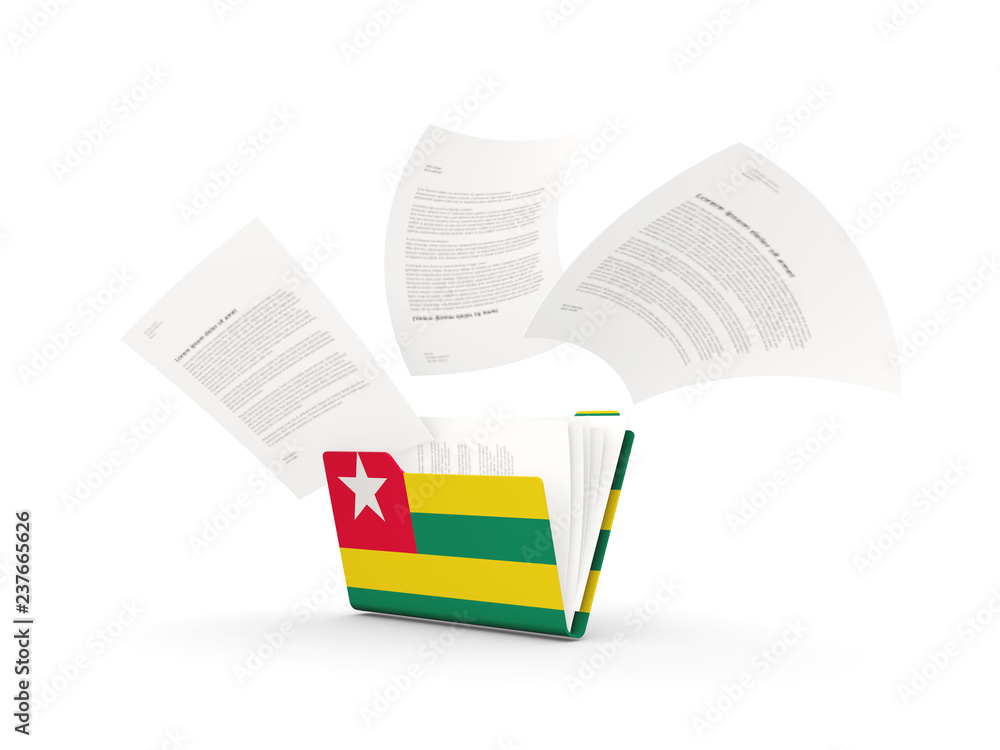 Folder with flag of togo Folder with flag of togo