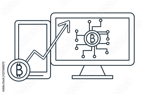 Bitcoin mining and investment black and white