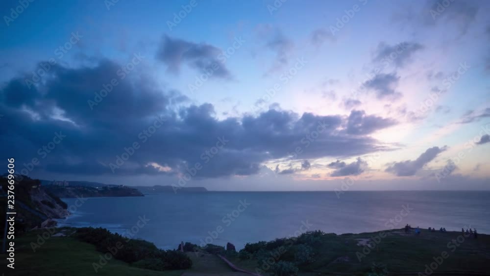 Evening Time-Lapse of Atlantic Colombian Sea Shore in Puerto Colombia Evening Time-Lapse of Atlantic Colombian Sea Shore in Puerto Colombia