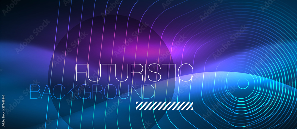 Neon glowing lines, magic energy space blue light concept, abstract background wallpaper design Neon glowing lines, magic energy space blue light concept, abstract background wallpaper design