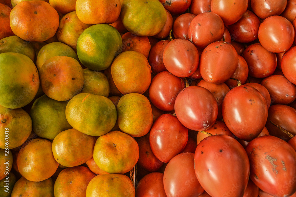 tangerines and tomato fruit