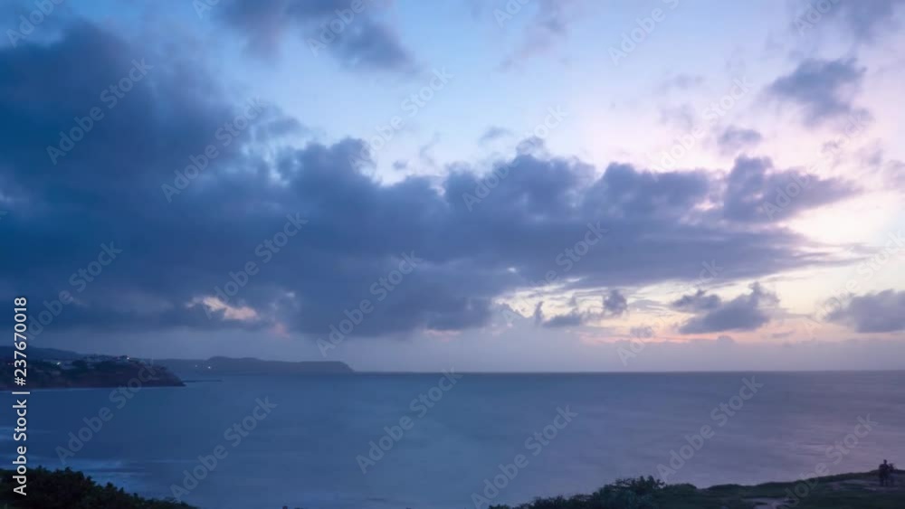 Evening Time-Lapse of Atlantic Colombian Sea Shore in Puerto Colombia Evening Time-Lapse of Atlantic Colombian Sea Shore in Puerto Colombia