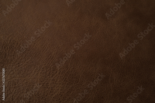 Brown leather texture background, genuine leather © kseniaso