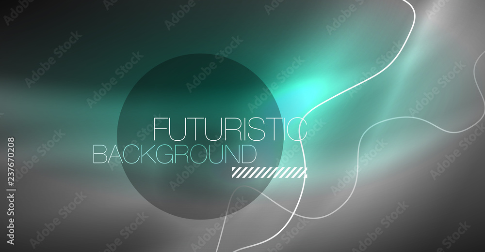 Neon lines wave background. Abstract composition Neon lines wave background. Abstract composition
