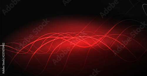 Neon lines wave background. Abstract composition