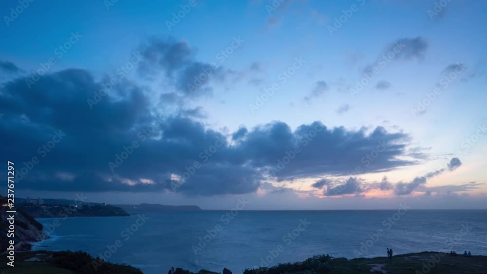 Evening Time-Lapse of Atlantic Colombian Sea Shore in Puerto Colombia Evening Time-Lapse of Atlantic Colombian Sea Shore in Puerto Colombia