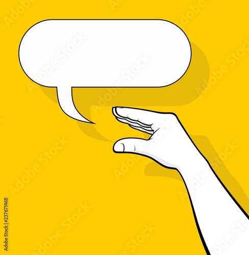 Talking hand balloon