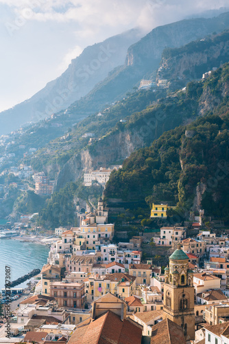 View of Amalfi, in Campania, Italy © jonbilous