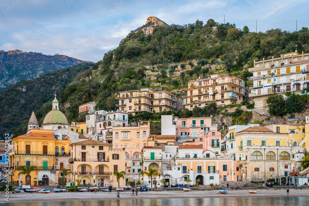 View of Cetara, on the Amalfi Coast of Italy