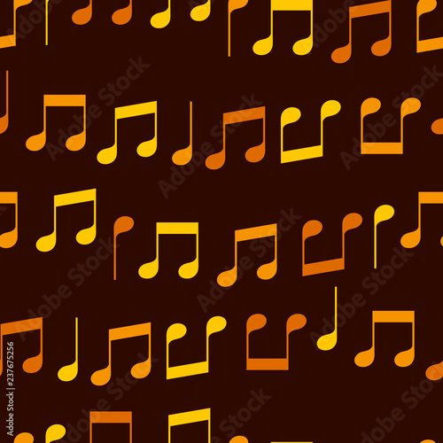 Simple golden music notes o...