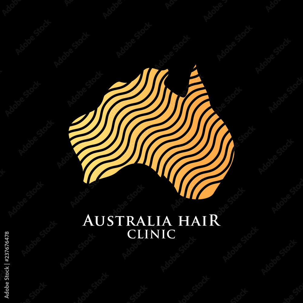 Australia Hair Clinic Logo, Element for the Brand Identity,Vector illustration Australia Hair Clinic Logo, Element for the Brand Identity,Vector illustration