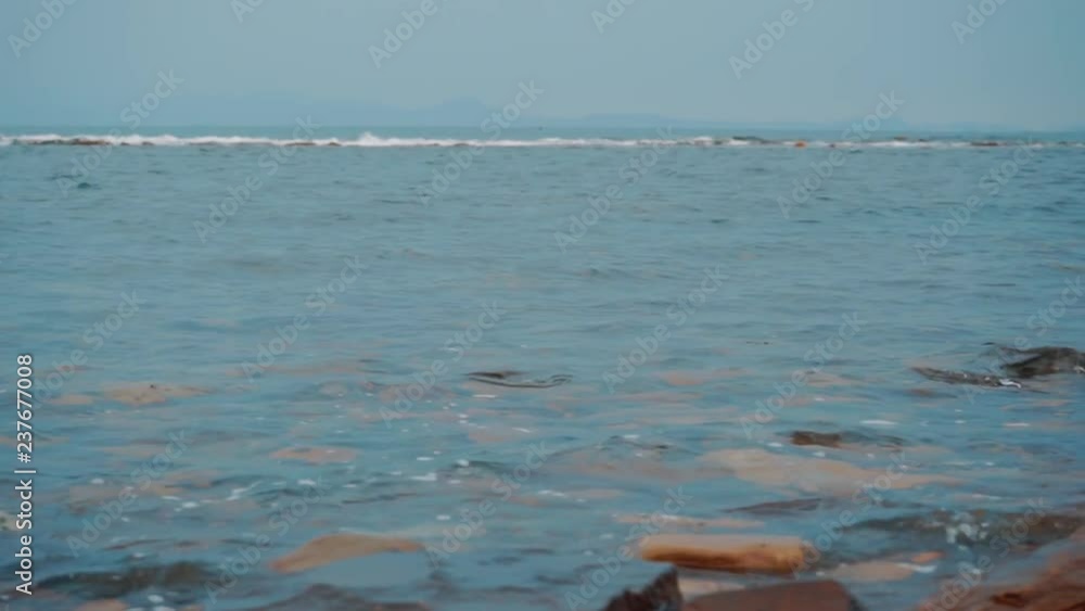 custom made wallpaper toronto digitalThe coast with stones on which the wave finds