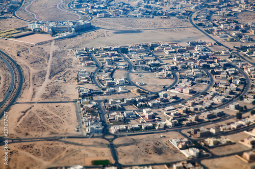 aerial view of apartment houses in Dubai city (United Arab Emirates)