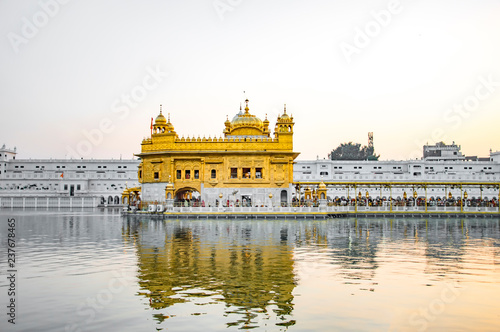 Golden temple on large scale frame