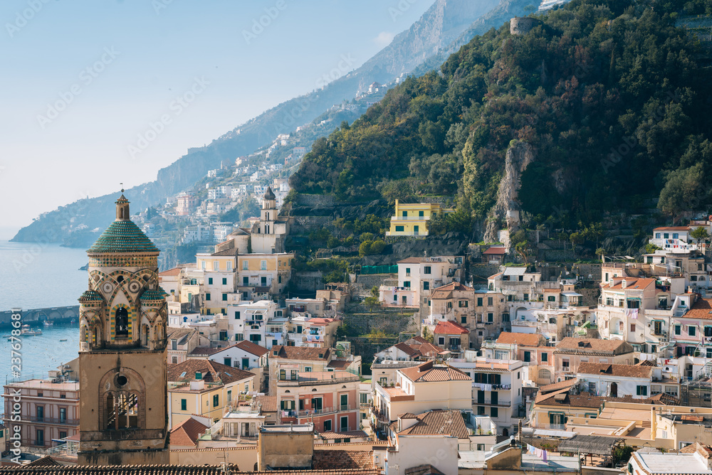 View of Amalfi, in Campania, Italy