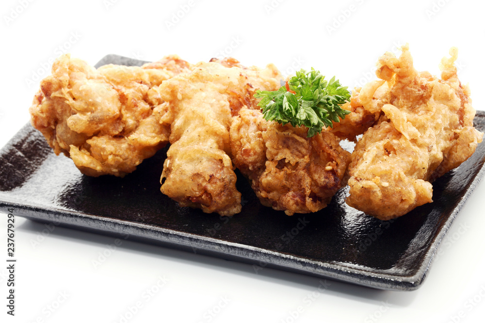 Fried Chicken on Black Plate Fried Chicken on Black Plate