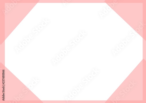 pink frame background isolated on white