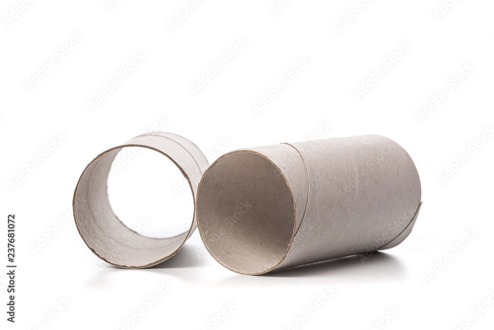 empty roll of paper Isolated On White Background empty roll of paper Isolated On White Background