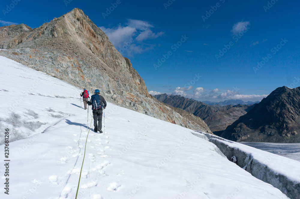 Mountain adventure in Tyrol Alps