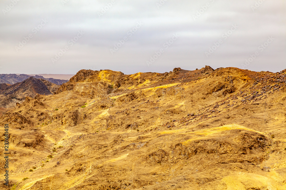 Moon Landscape, an area of the Namib Desert on the Namibian Skeleton coast that looks like the moon.