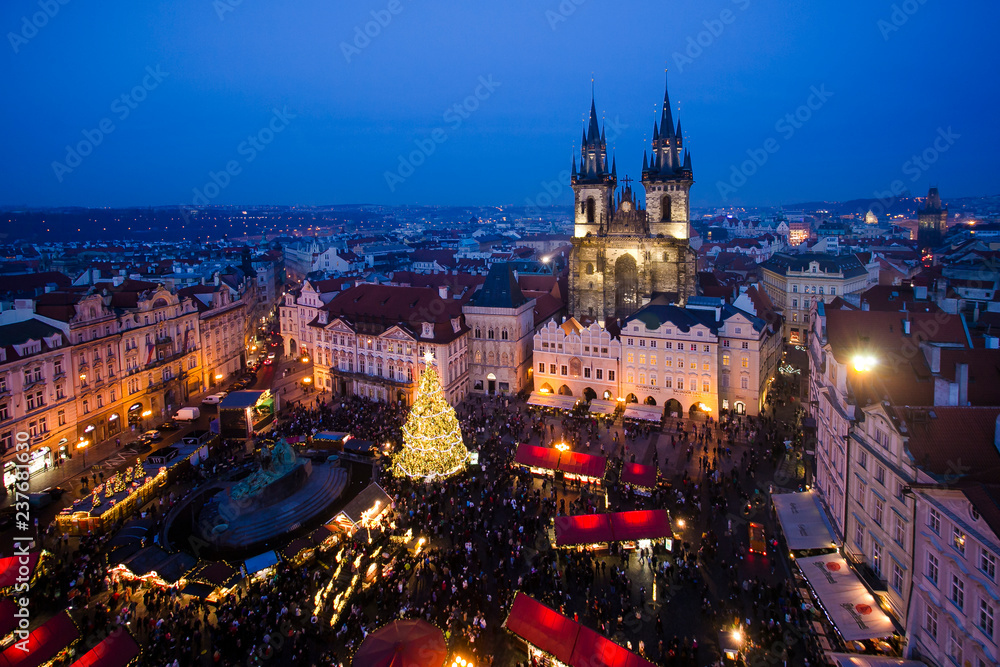 Roof and color in Prague