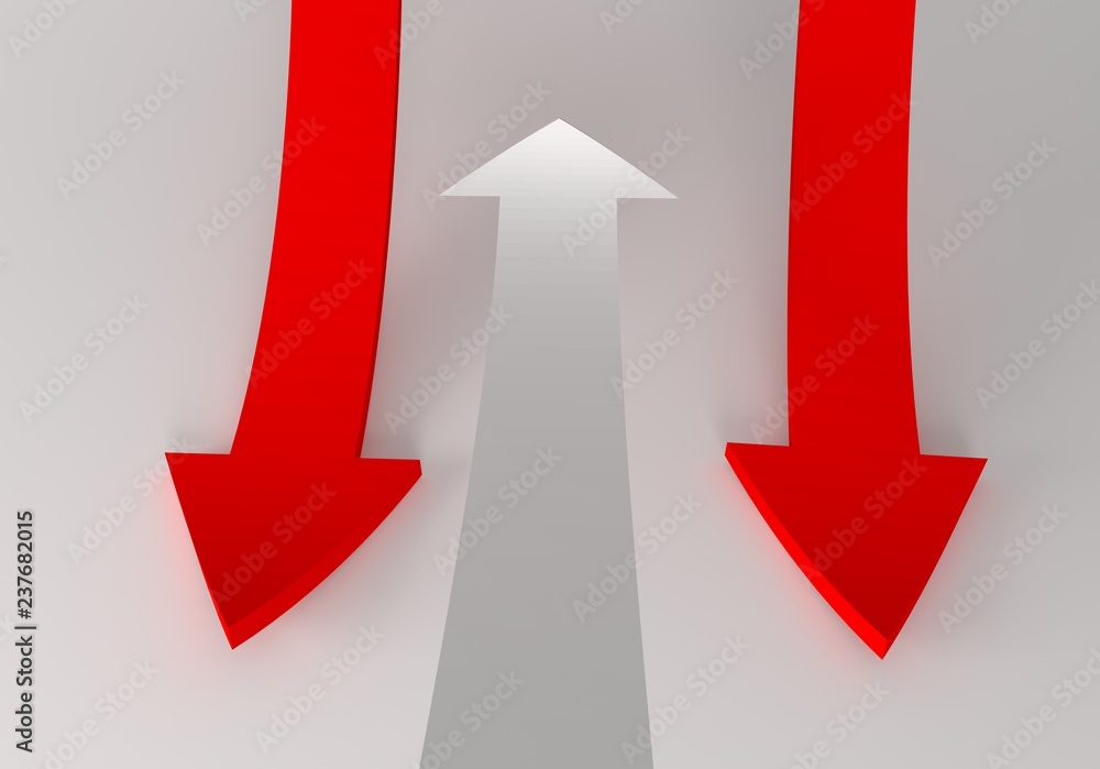 red AND WHITE arrows in different directions red AND WHITE arrows in different directions