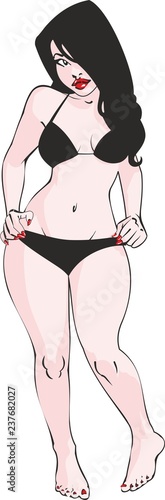 Mujer en ropa interior
