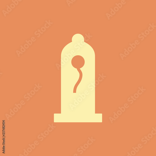 Silhouette icon condom full of jizz