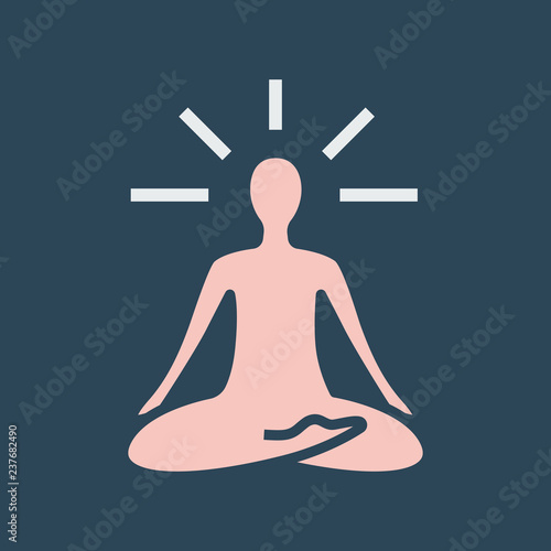 Silhouette icon inspiration in yoga