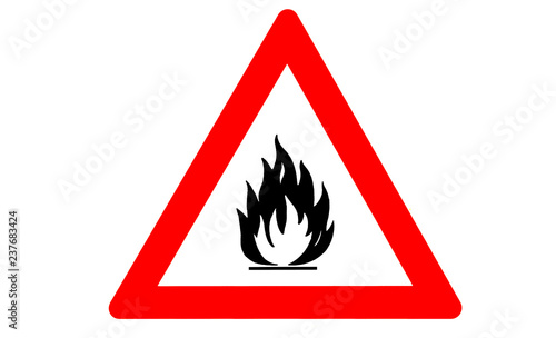 фотографія Brandgefahr Warnschild