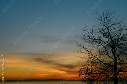 Sunset with red sky background © Francisco Little